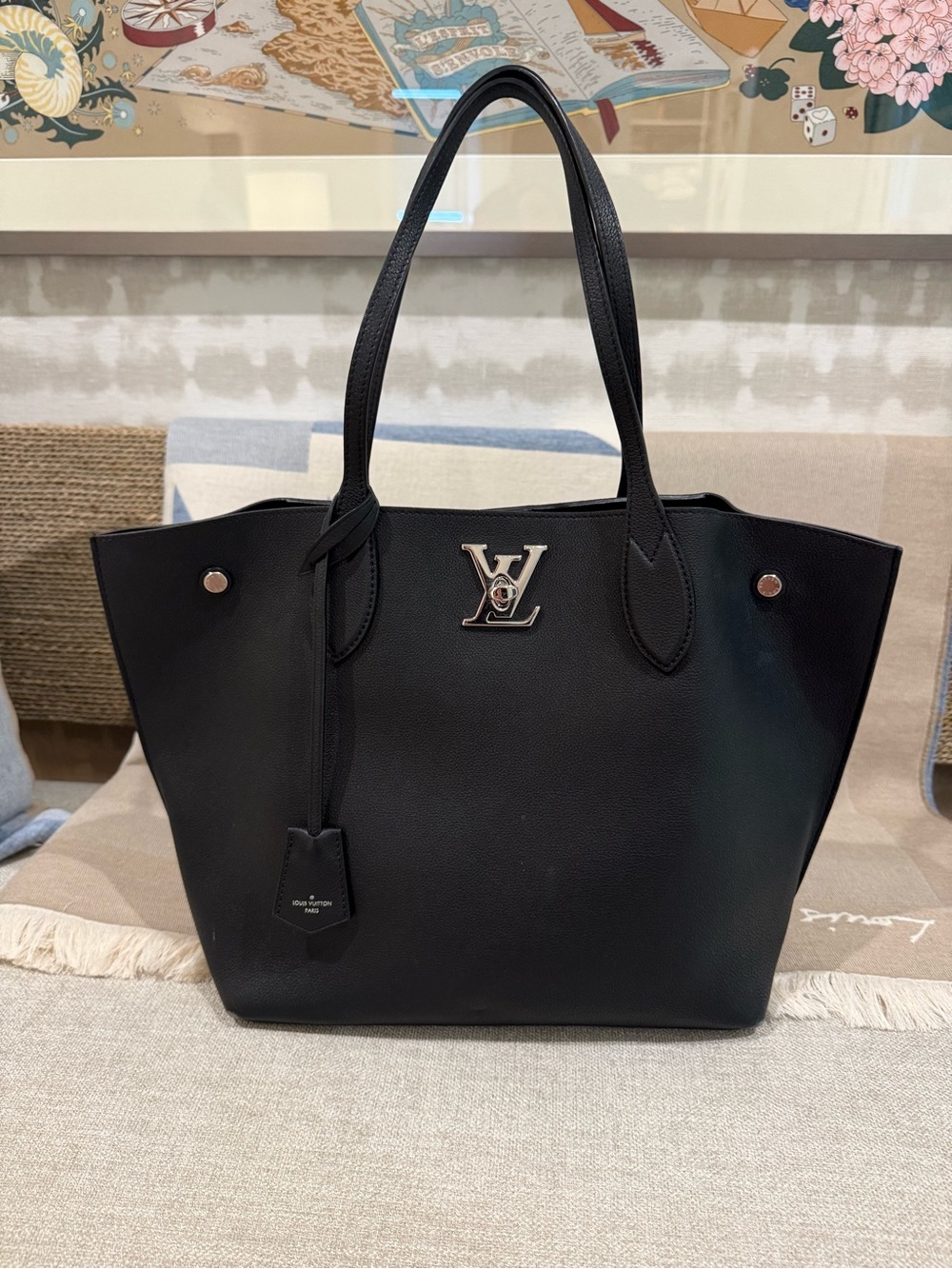 Louis Vuitton Lockme Go Tote Leather ~ Black